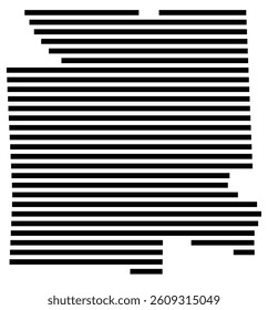 Symbol Map of the County Tompkins (New York) showing the County with a few black horizontal lines
