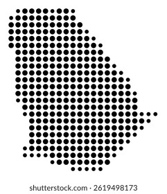 Symbol Map Of the County Trimble (Kentucky, US) showing the County with a few black dots