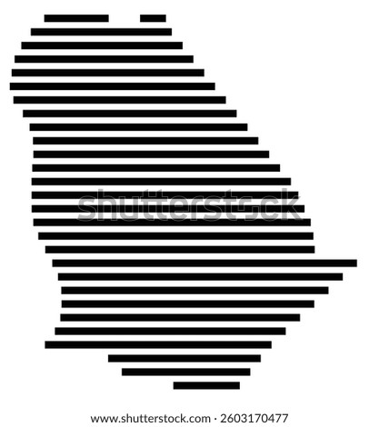 Symbol Map of the County Trimble (Kentucky) showing the County with a few black horizontal lines