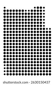 Symbol Map Of the County Tripp (South Dakota, US) showing the County with a few black dots