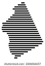 Symbol Map of the County Twiggs (Georgia) showing the County with a few black horizontal lines