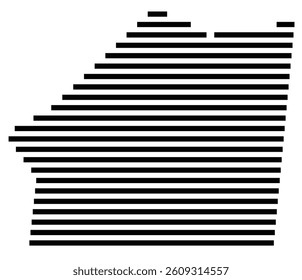 Symbol Map of the County Union (North Carolina) showing the County with a few black horizontal lines