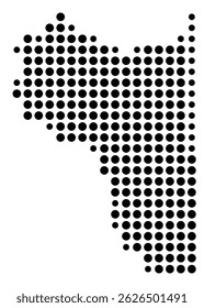 Symbolkarte der Grafschaft Wasatch (Utah, USA) mit ein paar schwarzen Punkten
