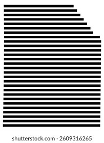 Symbol Map of the County Washington (Missouri) showing the County with a few black horizontal lines
