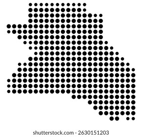 Symbol Map Of the County Washington (Oregon, US) showing the County with a few black dots