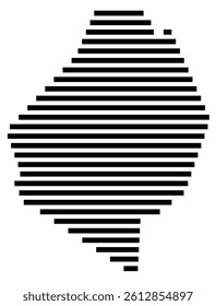 Symbol Map of the County Webster (West Virginia, US) showing the County with a few black horizontal lines