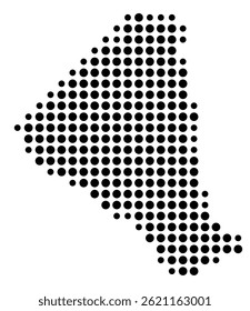 Symbol Map Of the County Wheeler (Georgia, US) showing the County with a few black dots