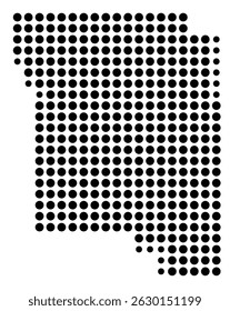 Symbol Map Of the County Wheeler (Oregon, US) showing the County with a few black dots