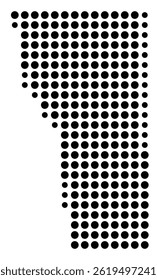 Symbol Map Of the County Wilkin (Minnesota, US) showing the County with a few black dots