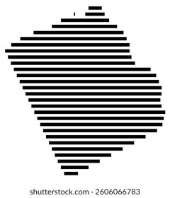 Symbol Map of the County Wilkinson (Georgia) showing the County with a few black horizontal lines