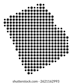 Symbol Map Of the County Wilkinson (Georgia, US) showing the County with a few black dots