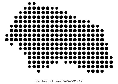 Mapa simbólico del condado de Williamson (Texas, EE.UU.) que muestra el condado con algunos puntos negros