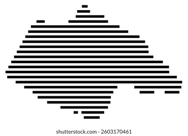 Symbol Map of the County Wolfe (Kentucky) showing the County with a few black horizontal lines