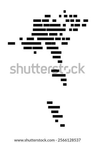 Symbol Map of the dependency Faroe Islands (Denmark) showing the territory with just a few black horizontal lines