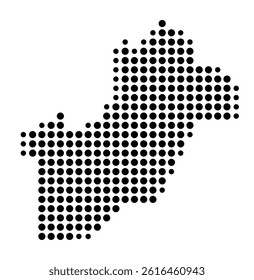 Symbol Map of Diamond Bar (United States) showing the city with a pattern of just a few black dots