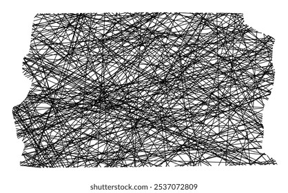 Symbol Map of the Federal District Distrito Federal (Brazil) showing the state with black, crossing lines like Mikado Sticks or a spider web