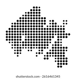 Symbol Map of Fort Myers (United States) showing the city with a pattern of just a few black dots