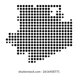 Symbol Map of Frisco (United States) showing the city with a pattern of just a few black dots