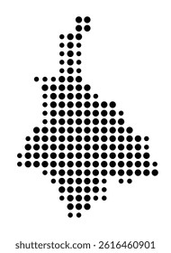 Symbol Map of Glendale (United States) showing the city with a pattern of just a few black dots