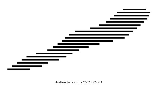 Symbol Map of the Island Cayman Brac (Cayman Islands) showing the island with horizontal black lines