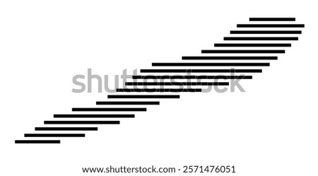 Symbol Map of the Island Cayman Brac (Cayman Islands) showing the island with horizontal black lines