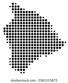 Symbol Map of the Island Hawaii (United States) showing the island with just a few black dots