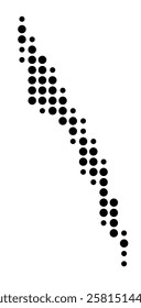 Symbol Map of the Island Ilhas Desertas (Portugal) showing the island with just a few black dots