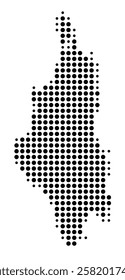 Symbol Map of the Island Ko Ta Ru Tao (Thailand) showing the island with just a few black dots