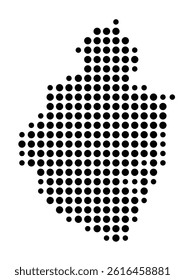 Symbol Map of Jersey City (United States) showing the city with a pattern of just a few black dots