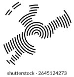 Symbol Map of the Kanton Solothurn (Switzerland) showing the Kanton with a black spiral line