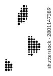 Symbol Map of Kumlinge (Aland) showing the area with a pattern of black circles