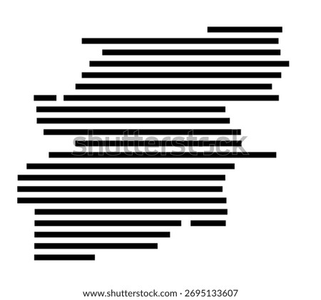 Symbol Map of La Mesa (California, United States) showing the village or settlement with a pattern of just a few black horizontal lines