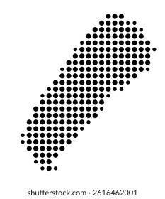 Symbol Map of Lake Forest (United States) showing the city with a pattern of just a few black dots