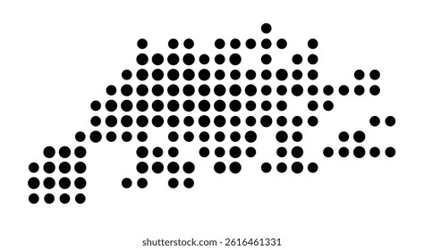 Symbol Map of Largo (United States) showing the city with a pattern of just a few black dots
