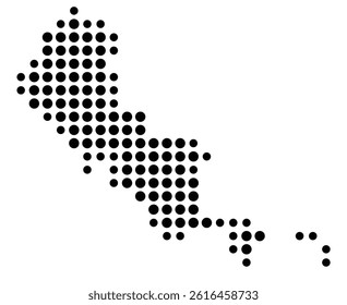 Symbol Map of Mesquite (United States) showing the city with a pattern of just a few black dots
