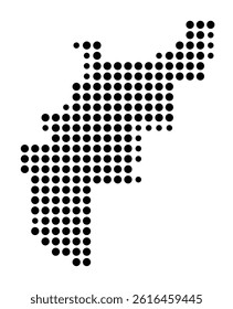 Symbol Map of Mount Prospect (United States) showing the city with a pattern of just a few black dots