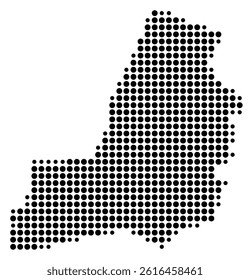 Symbol Map of New York (United States) showing the city with a pattern of just a few black dots