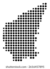 Symbol Map of Norfolk (United States) showing the city with a pattern of just a few black dots