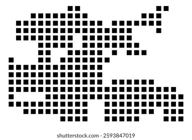 Symbol Map of Oklahoma City (Oklahoma) showing the city with a pattern of just a few black squares