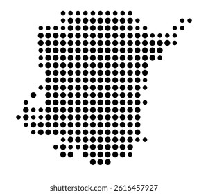 Symbol Map of Orem (United States) showing the city with a pattern of just a few black dots