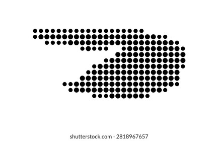 Symbol Map of Palmyra Atoll (U.S. Outlying Islands) showing the area with a pattern of black circles