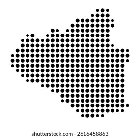 Symbol Map of Paterson (United States) showing the city with a pattern of just a few black dots