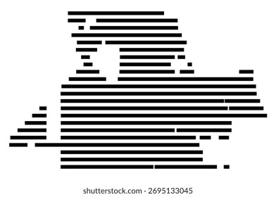 Symbol Map of Port St. Lucie (Florida, United States) showing the village or settlement with a pattern of just a few black horizontal lines