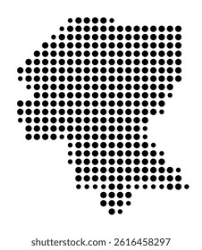 Symbol Map of Providence (United States) showing the city with a pattern of just a few black dots