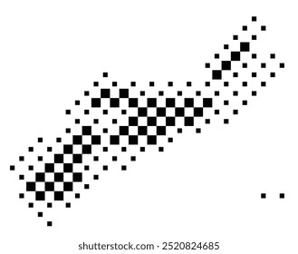 Symbol Map of the Province Nova Scotia (Canada) showing the territory with a pattern of black squares like a chessboard