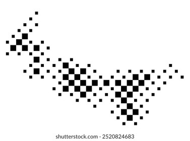 Symbol Map of the Province Prince Edward Island (Canada) showing the territory with a pattern of black squares like a chessboard