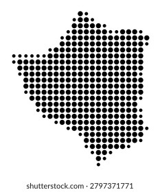 Symbol Map of the Province San Jose de Ocoa (Dominican Republic) showing the area with a pattern of black circles