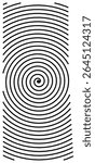 Symbol Map of the Province Saskatchewan (Canada) showing the territory with a black spiral line