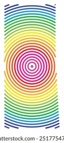 Symbolkarte der Provinz Saskatchewan (Kanada) mit konzentrischen Kreisen in Regenbogenfarben