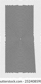 Symbol Map of the Province Saskatchewan (Canada) showing the territory with a series of circular black lines on white background
